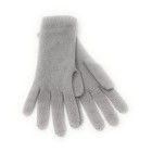 Pure Cashmere Gloves - Women's Short Cuff - Silver Grey - Made in Scotland